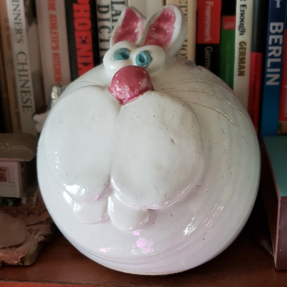 Pottery Rabbit Bank 5x6" High Quality Stoneware